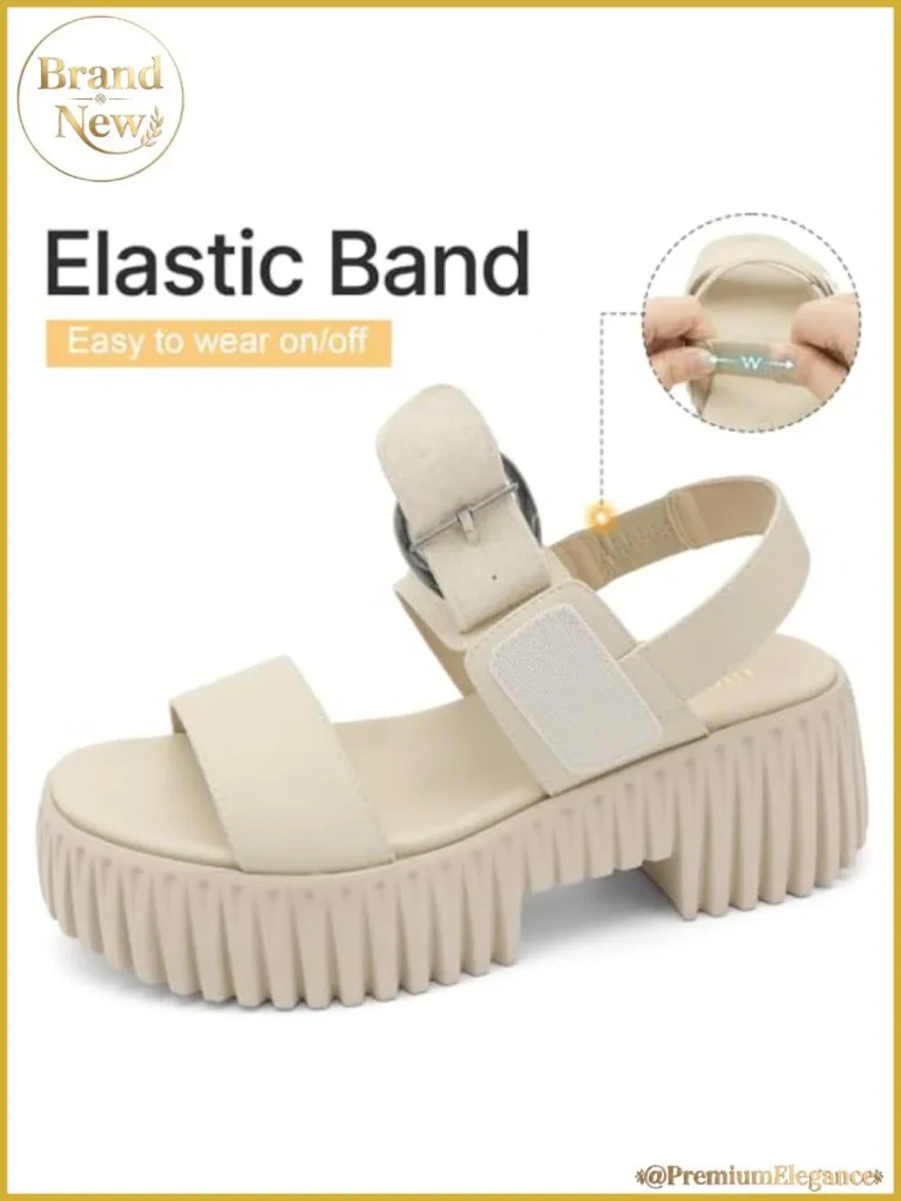 Womens Platform Sandals Chunky Wedge Heel Arch Support Comfortable